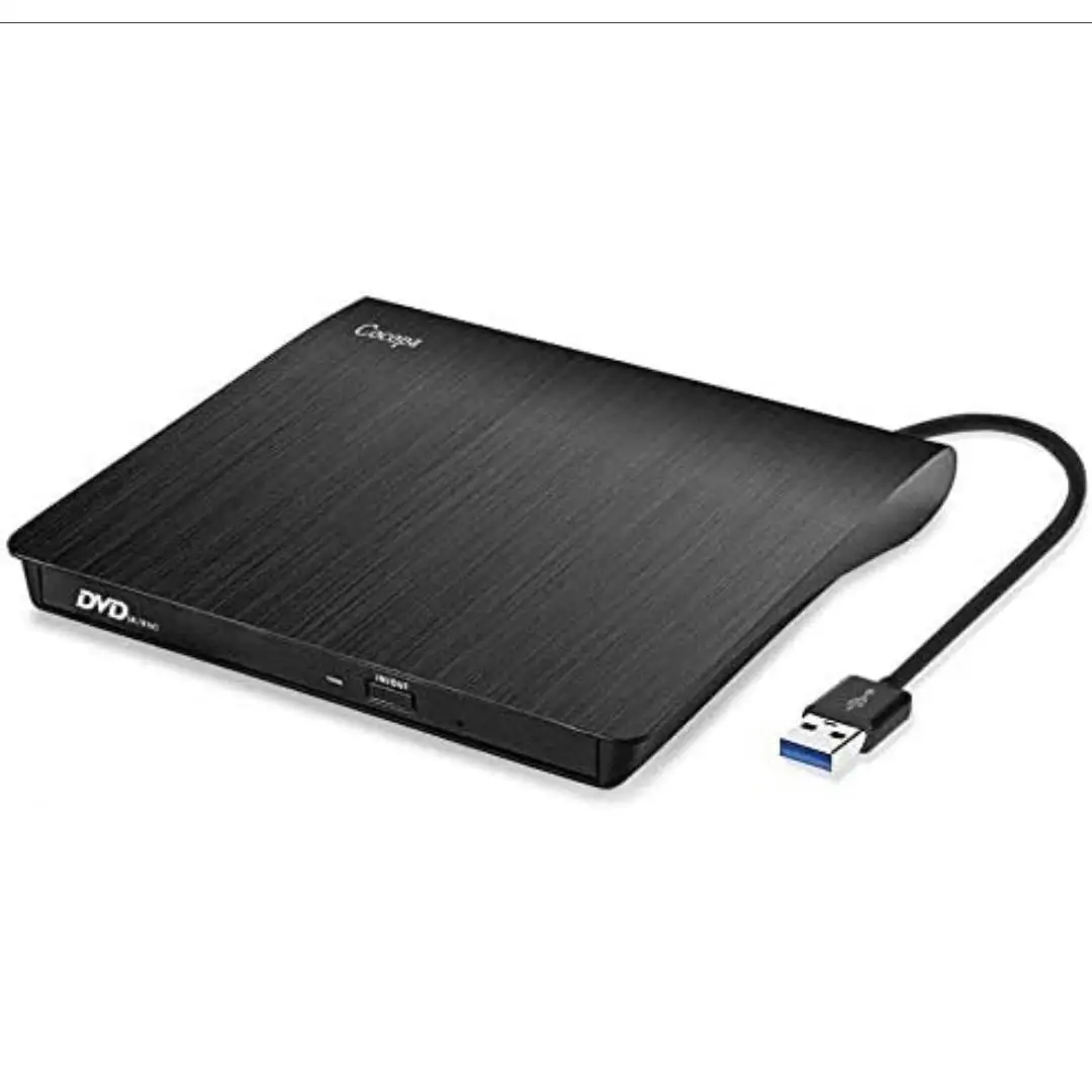 [Versión actualizada] Unidad de CD DVD externa Cocopa Unidad de CD DVD +/-RW portátil USB 3.0