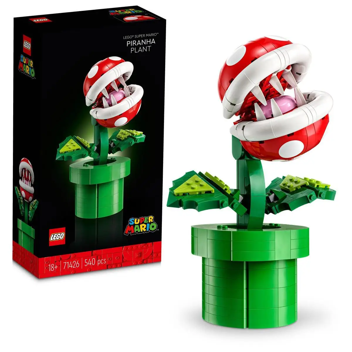 LEGO 71426 Super Mario: Planta Piraña, Set de Construcción de 540 Piezas con Elementos Interactivos,