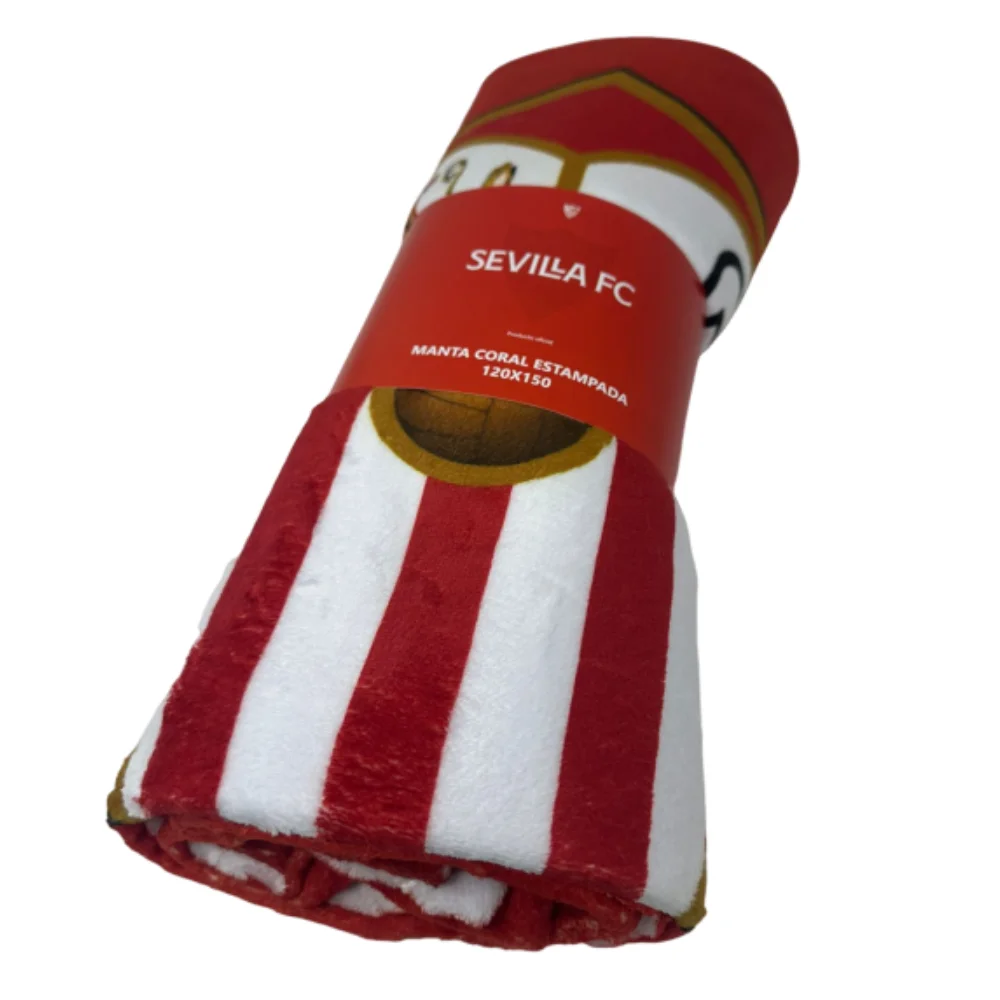 Seville FC printed coral blanket 120x150 Cm