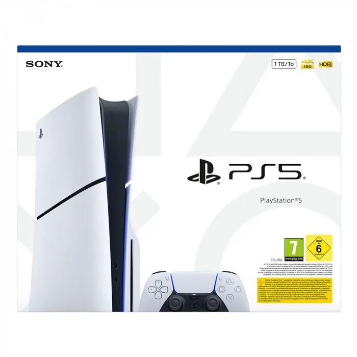 PlayStation 5 Standard Console - 1 TB, includes DualSense Controller, SSD, Disc Drive, 2 horizontal stands, HDMI cable, AC power cable, USB cable, and ASTRO's PLAYROOM pre-installed, ideal for gaming. #3