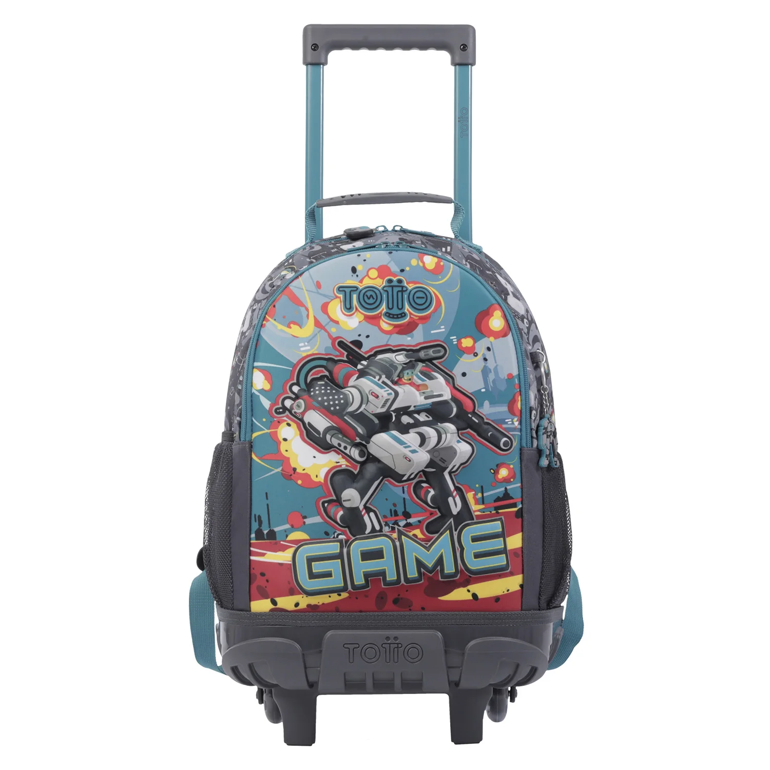 Totto Mochila infantil ruedas  Material: Poliéster 31 x 41 x 13 cm