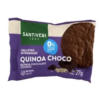 GALLETAS INTEGRALES QUINOA CHOCO 3ud 0% azucar 27g