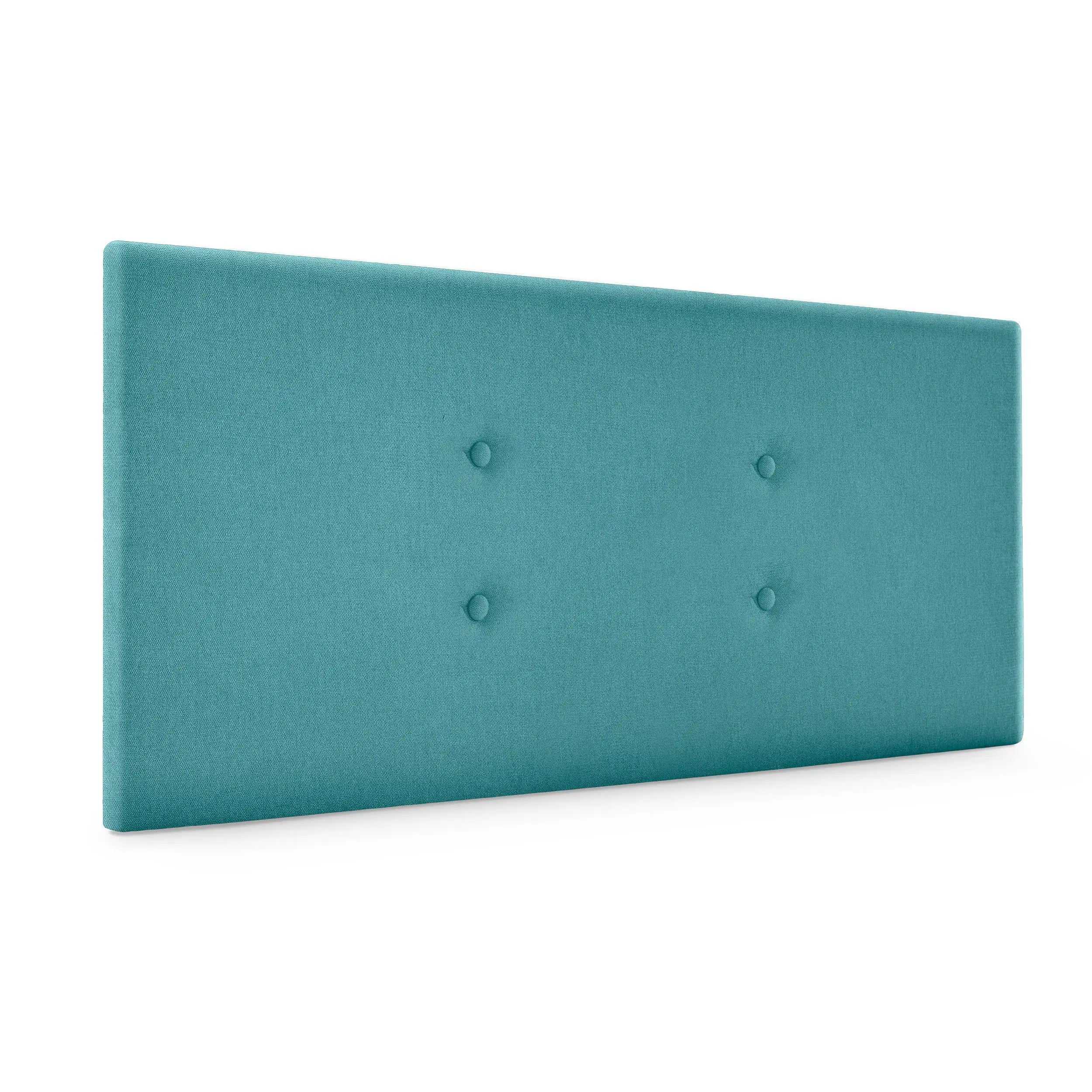 DHOME Cabecero de Polipiel o Tela Acualine con 2 Hileras de Botones Colores Cabezal Tapizado Cama Lujo (Turquesa Tela)