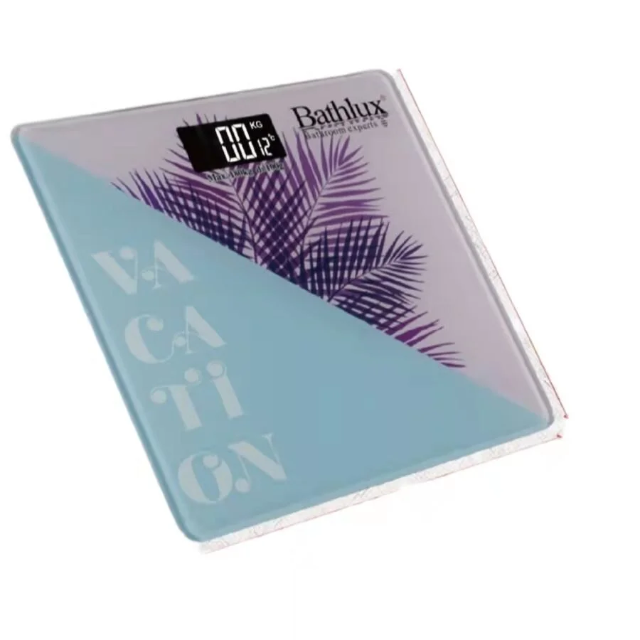 BATHLUX Báscula de Baño Gris Científica Electrónica Inteligente LCD Balanza Digital Peso Máximo 180kg