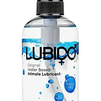 Lubido Original water-based lubricant - pack of 3 units, 250ml each, paraben-free, with a non-sticky, silky texture and easy-lock pump for hassle-free application and clean-up, ideal for enhancing intimate experiences.