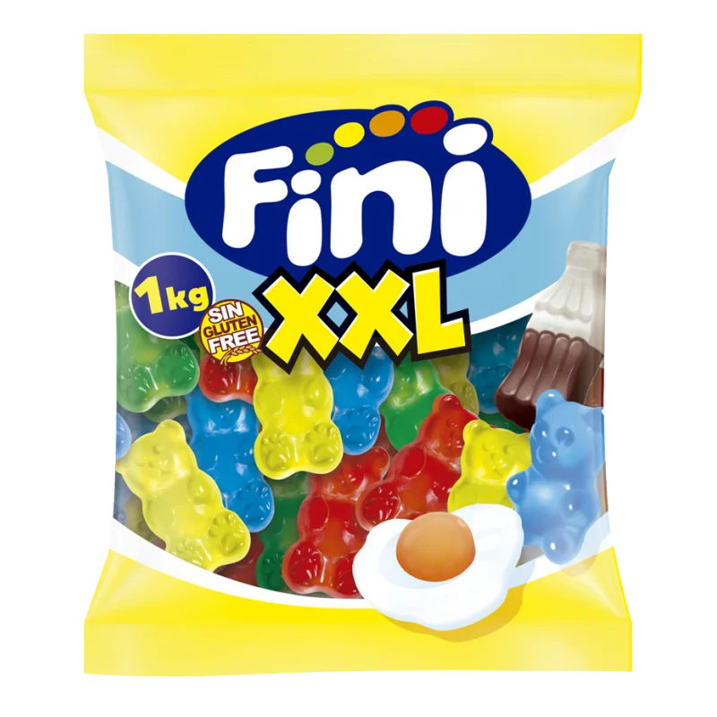 Osos Gigantes XXL Fini 1 Kg- Gominolas de Ositos Gigantes Brillo - Golosina Frutal -
