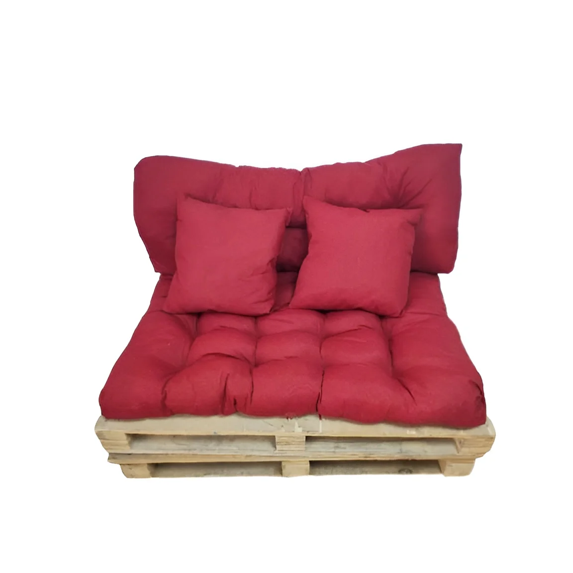 Kingdom MANSIDI-set of cushions for pallets-seat and backrest + 2 decorative-easy to clean-quality filling-made in Spain