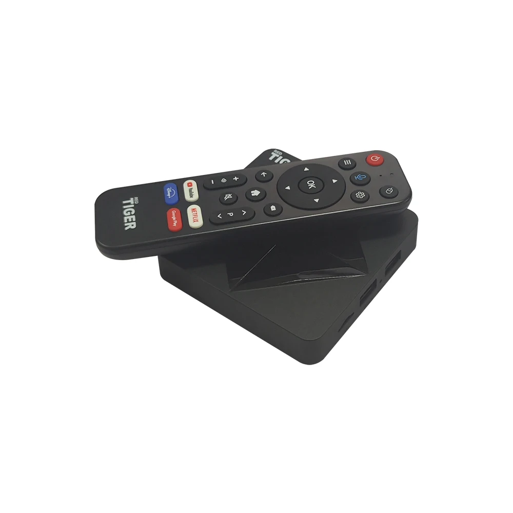 Global Version Tiger Android 12 TV Box X100 4K Ultra HD media player with 2GB RAM, 32GB storage, dual WiFi, Ethernet port, and Bluetooth remote, perfect for streaming services like Netflix and YouTube, ideal for smart TV setups. #2