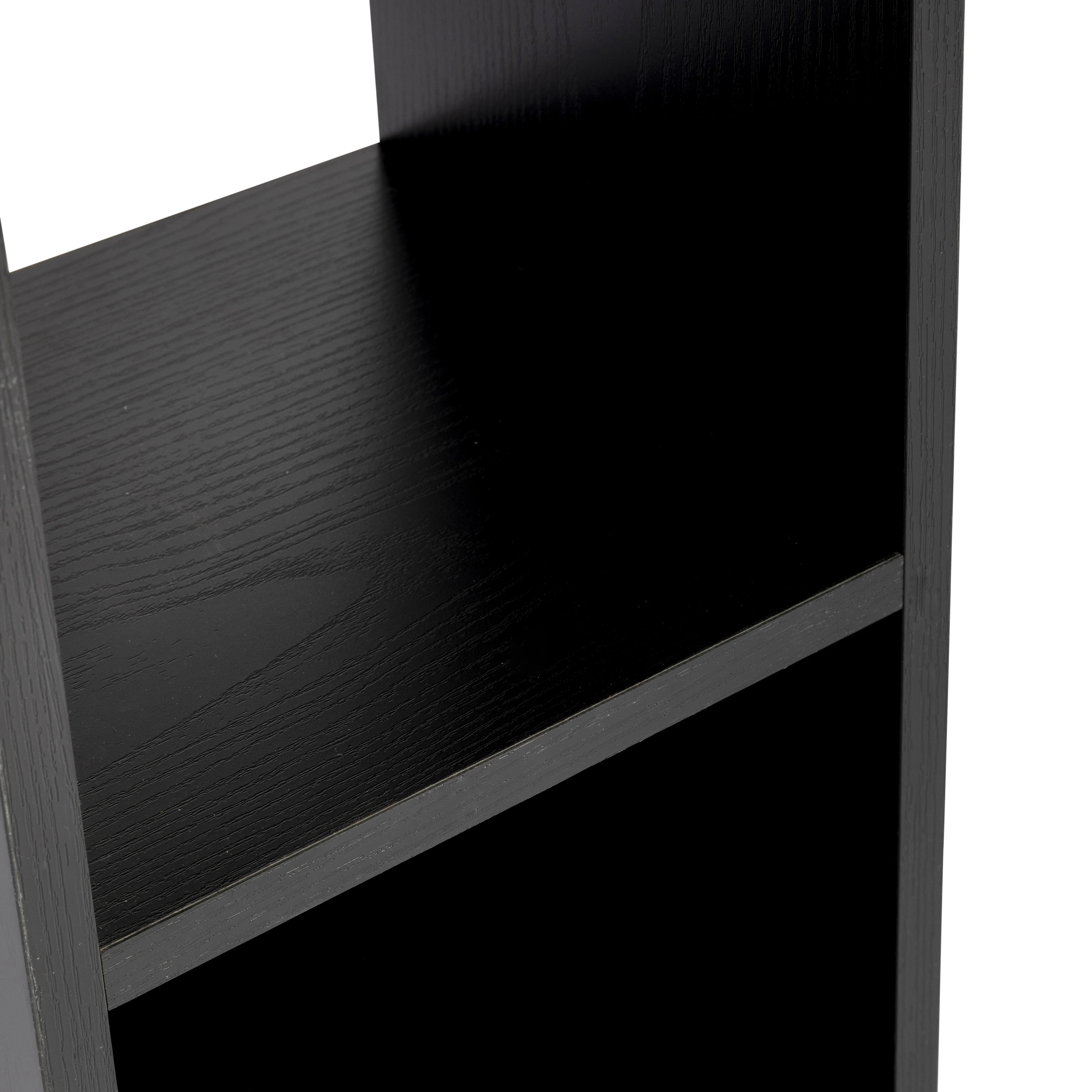 Dupi nightstand with shelf aitana | Compact and versatile design | Open bottom shelf | Strong and durable wood | Easy assembly | 24x24x60cm | Black #3