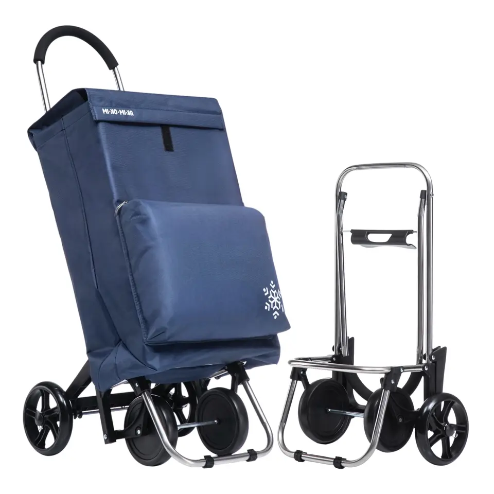 CARRITO DE COMPRA PLEGABLE CON BOLSA TÉRMICA
