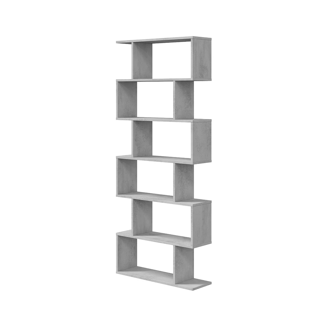 ESTANTERIA ALTA 192X80X24 CM GRIS CEMENTO