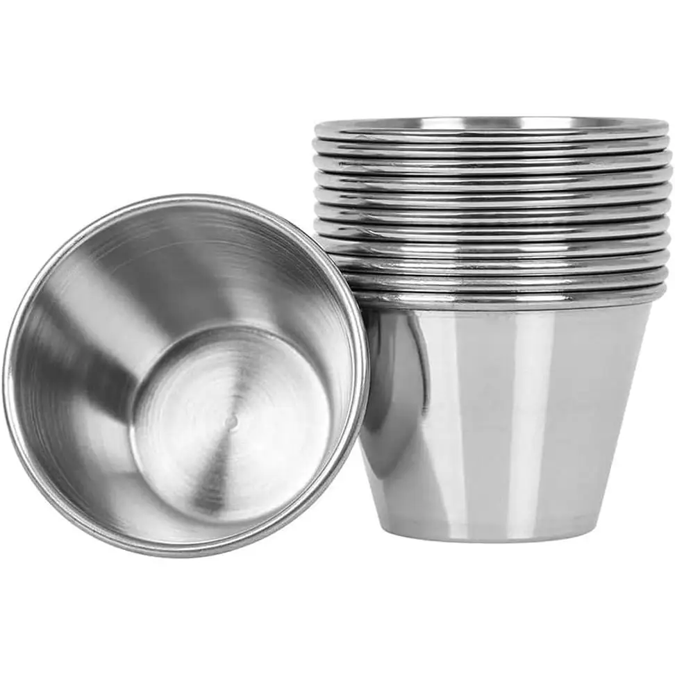 C.A | Set de 12 Flaneros de Acero Inoxidable 🍮 | Moldes Individuales para Flan y Postres | Reutilizables, Resistentes y Aptos para Horno