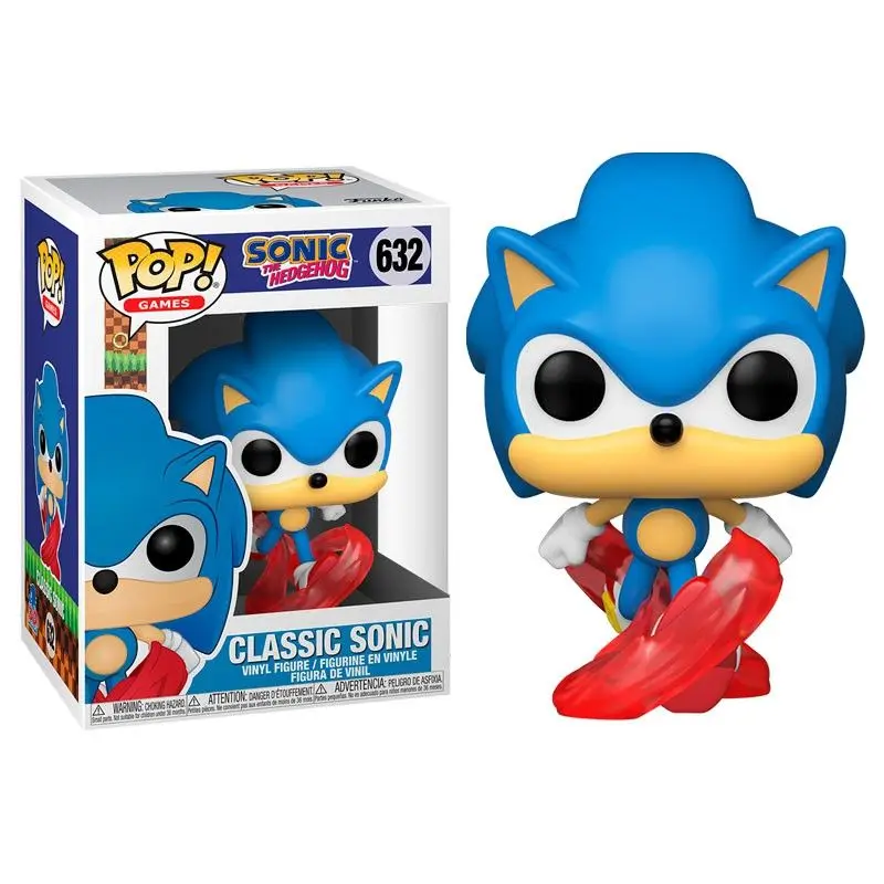 FUNKO POP! SONIC THE HEDGEHOG - SONIC CLÁSICO, 51964, Nº632, PRODUCTO CON LICENCIA OFICIAL, VIDEOJUEGO, ERIZO, VELOCIDAD