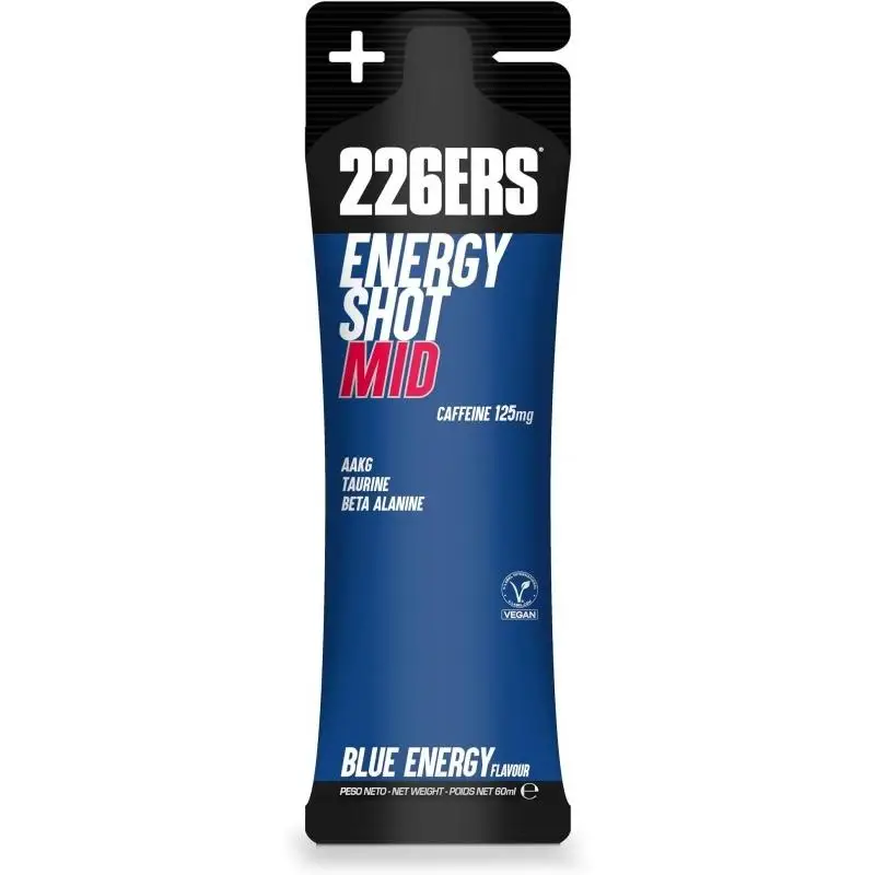 226ERS 1x Energy Shot Mid Stick 60ml Sabor Blue Energy MID 125mg Cafeína  226ERS   de ciclismo para bicicleta