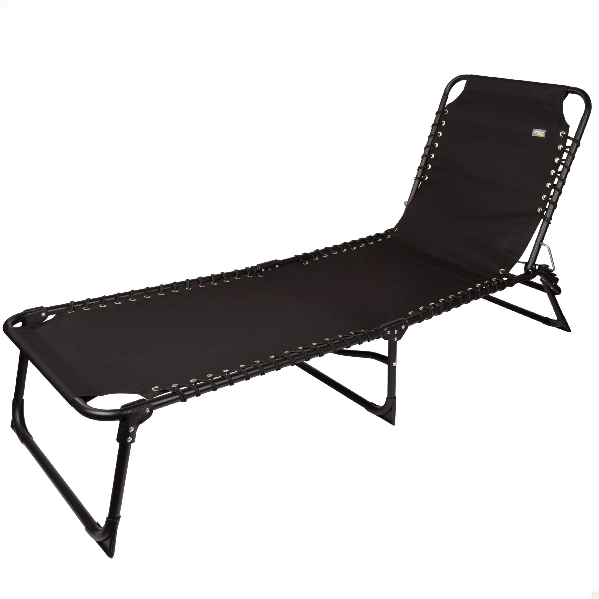 Aktive multiposition folding lounger, garden lounger, folding lounger, 190x58x32/82 cm multiposition folding outdoor garden lounger, for 1 person, Max. 120kg hammocks garden sun loungers outdoor garden furniture