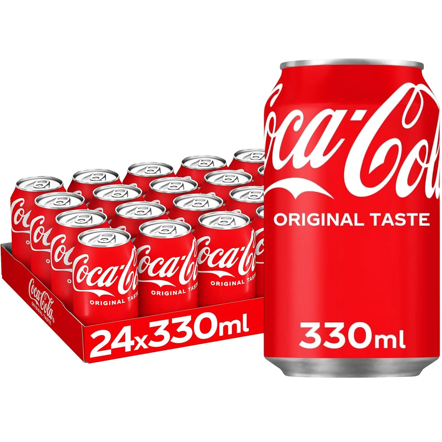Coca Cola Sabor Original, Refresco de Cola - Pack de 24 Latas 330 ml