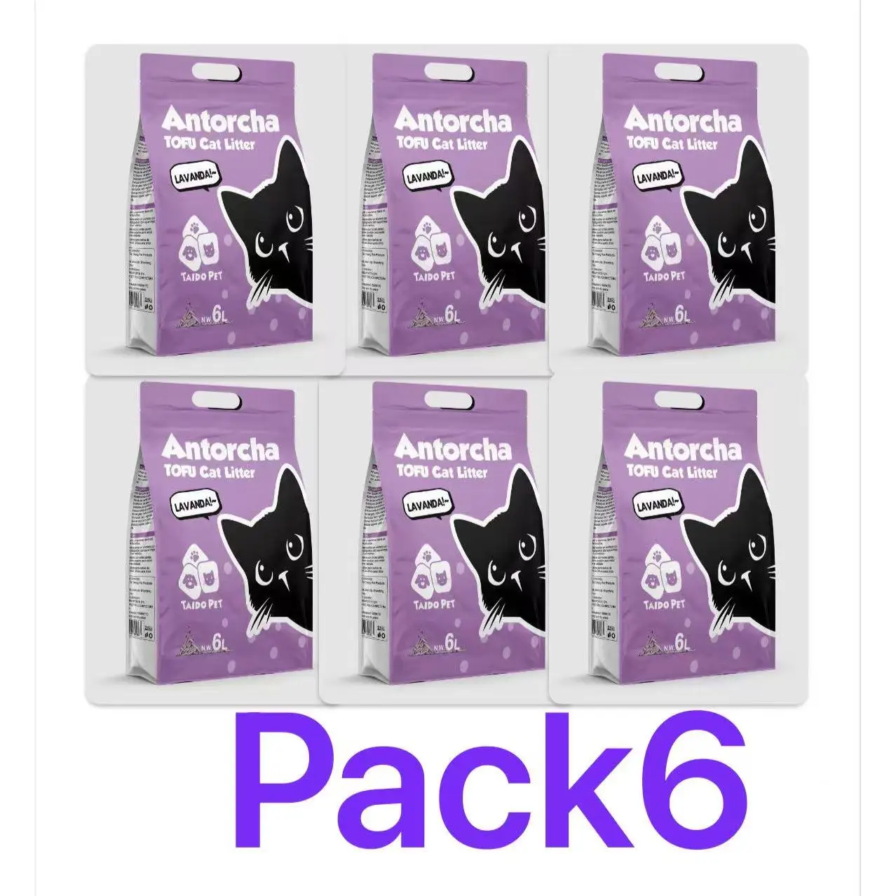 Arena para gato original arena tofu 6L – Alta absorción y fácil eliminación, ideal para higiene felina