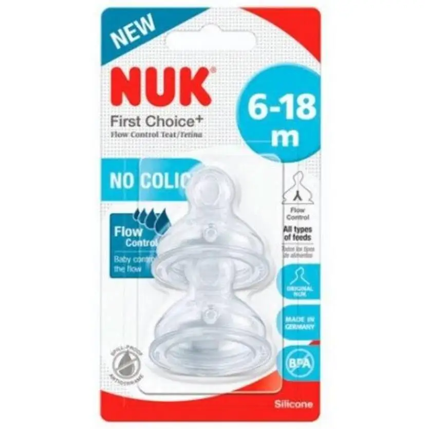 Nuk Tetina Fc+ Flow Control 6-18 Silicona 2Uds
