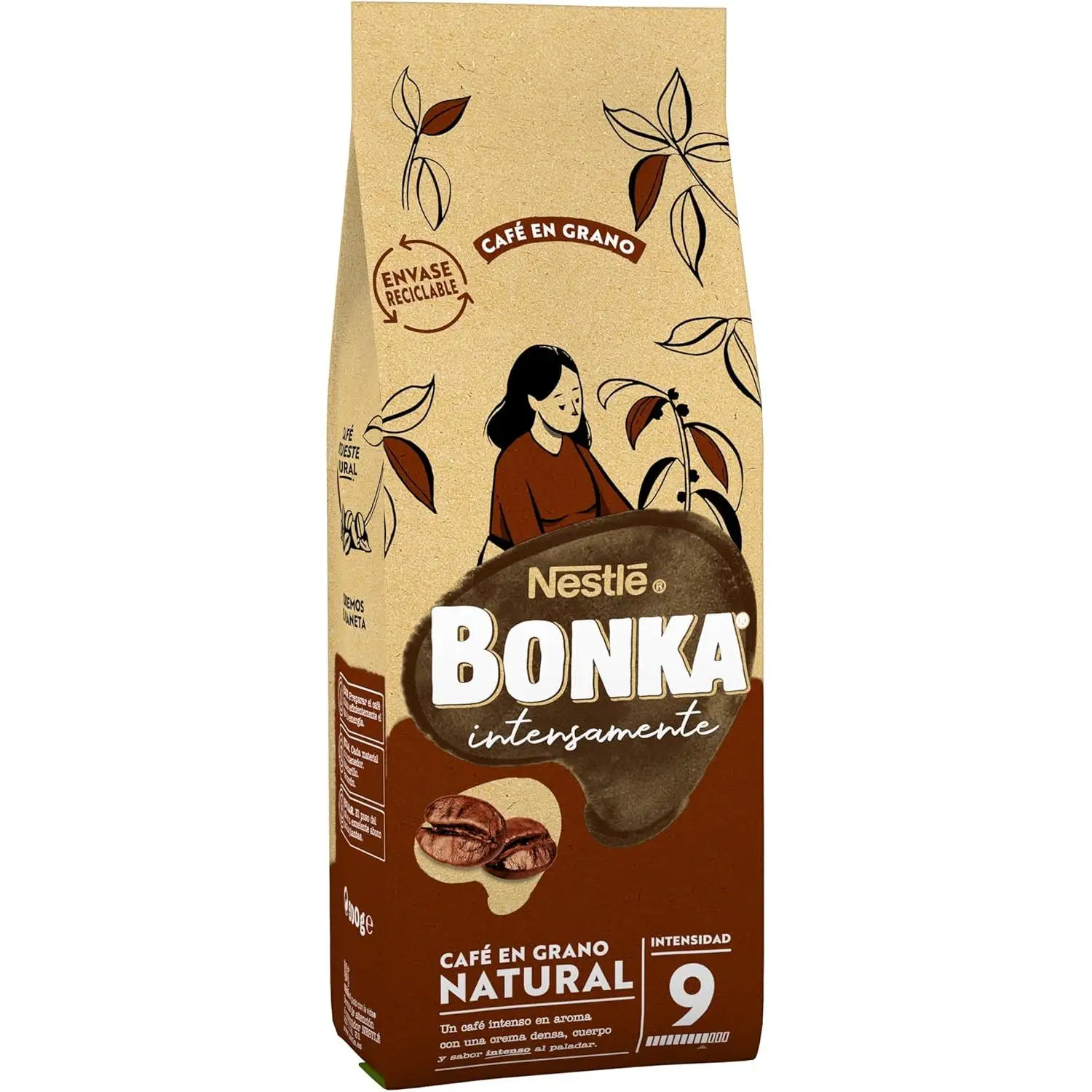 PACK DE 5 - Bonka Café Grano Natural 500g  TOTAL 2.500 g