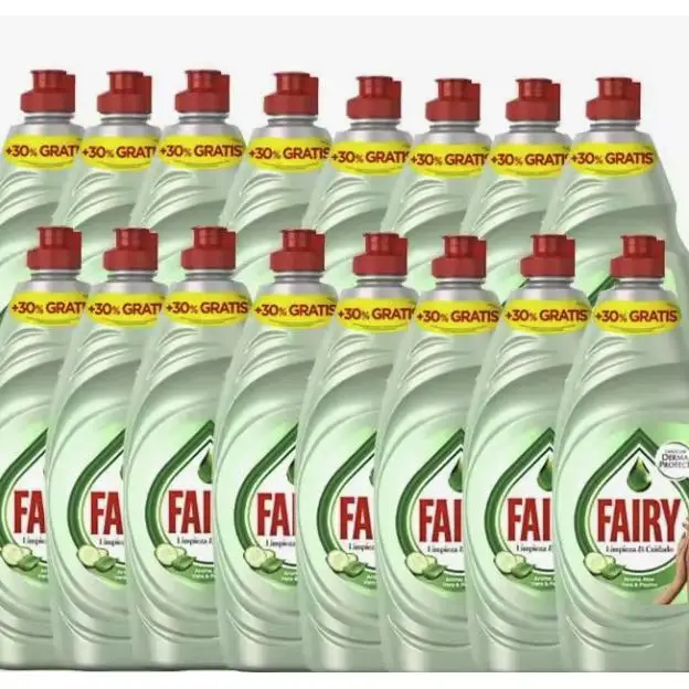 Fairy Limpieza Y Cuidado Aloe Vera Y Pepino Lavavajillas Líquido Con Protección De La Dermis Beneficia La Piel Y Combate La Grasa 16x520ML