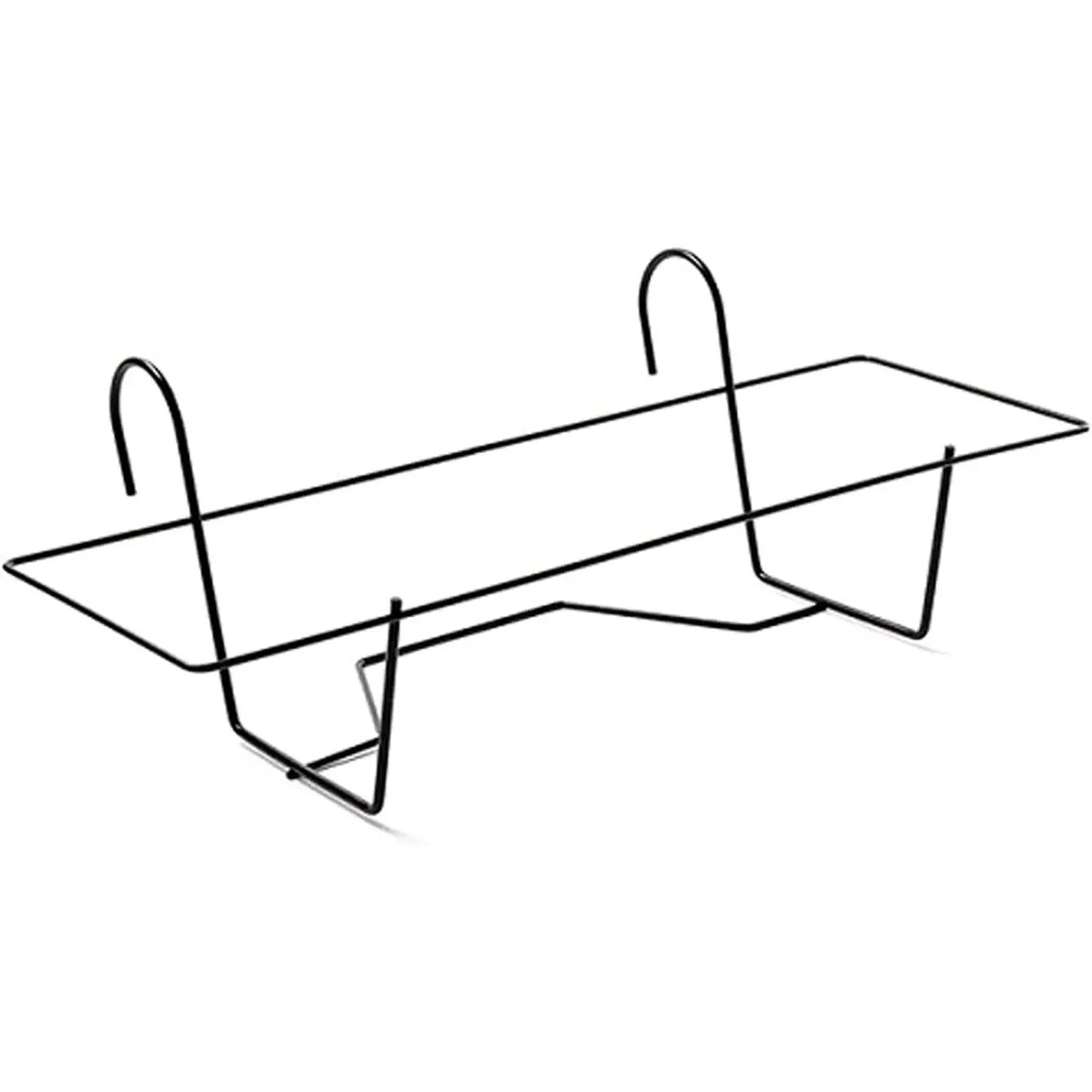 C.A - Soporte Metálico para Jardinera de Balcón, Soporte de Maceteros y Plantas, Color Negro - Apto para Jardineras y Barandillas - 40,50,60 CM