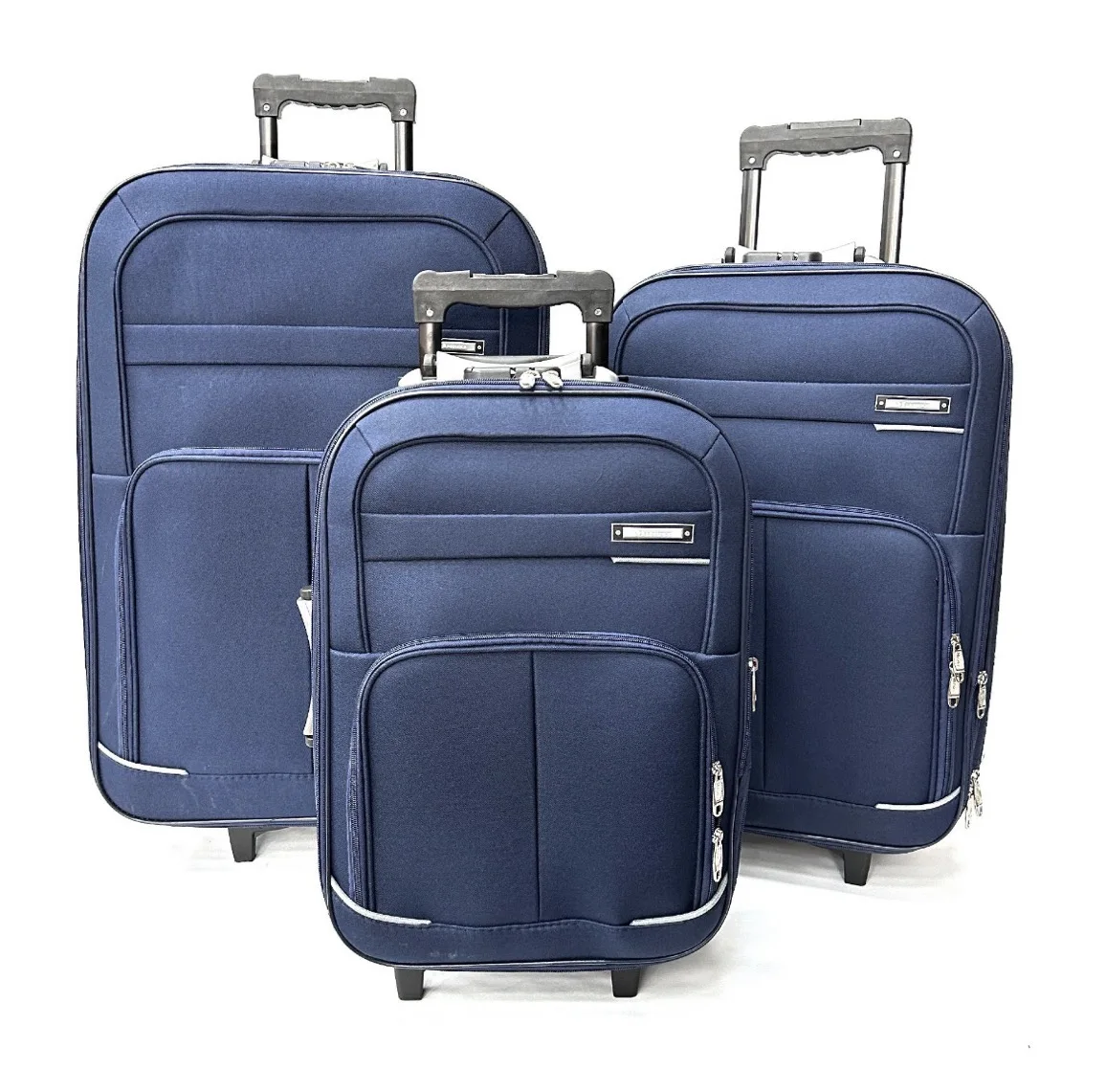 High Capacity Extendable Suitcases with 2 Wheel - Large L Number Combination Lock (78cm X 52cm X 32cm, 23-28kg), Medium m (68cm X 45cm X 28cm, 18-23kg) and Cabin S (52cm X 32cm X 20cm) 10-12kg