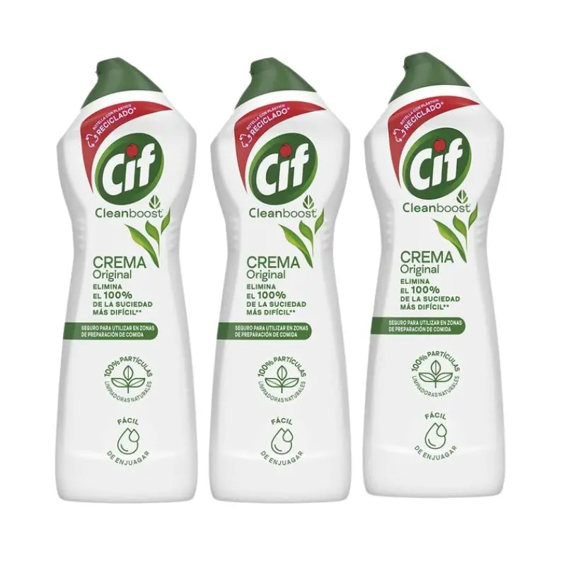 Cif Limpiador Crema Profesional Multiusos 3x750 ml - Ideal para Cocina y Baño, Elimina Grasa y Suciedad Incrustada