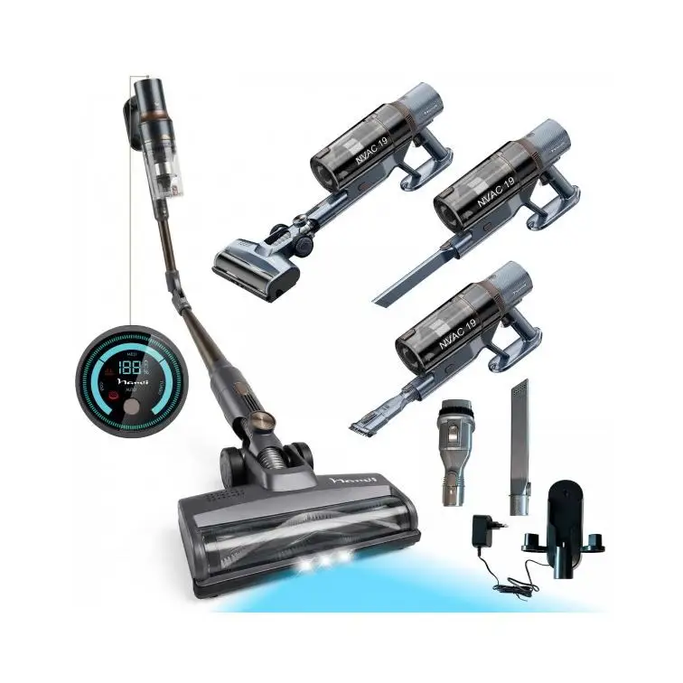 NARVI Aspirador Sin Cable, Motor 500W, Potencia de succión 40 Kpa 150AW , Luz LED para detección de polvo, Tubo… — oferta en AliExpress