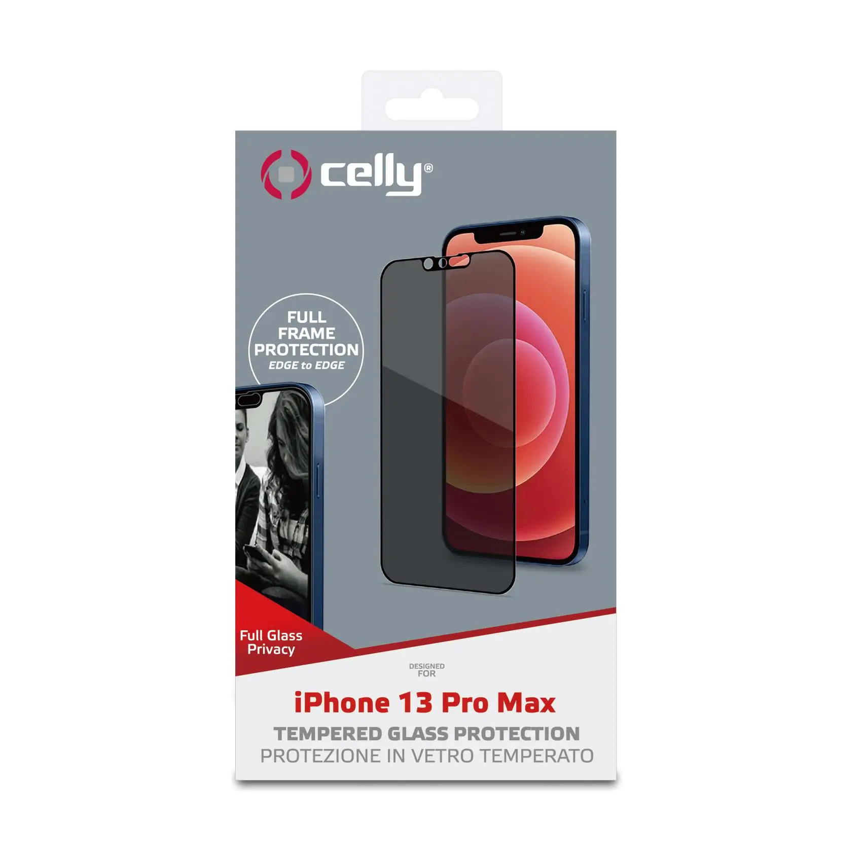 Celly glass Protector Privacy iphone 13/13 pro max