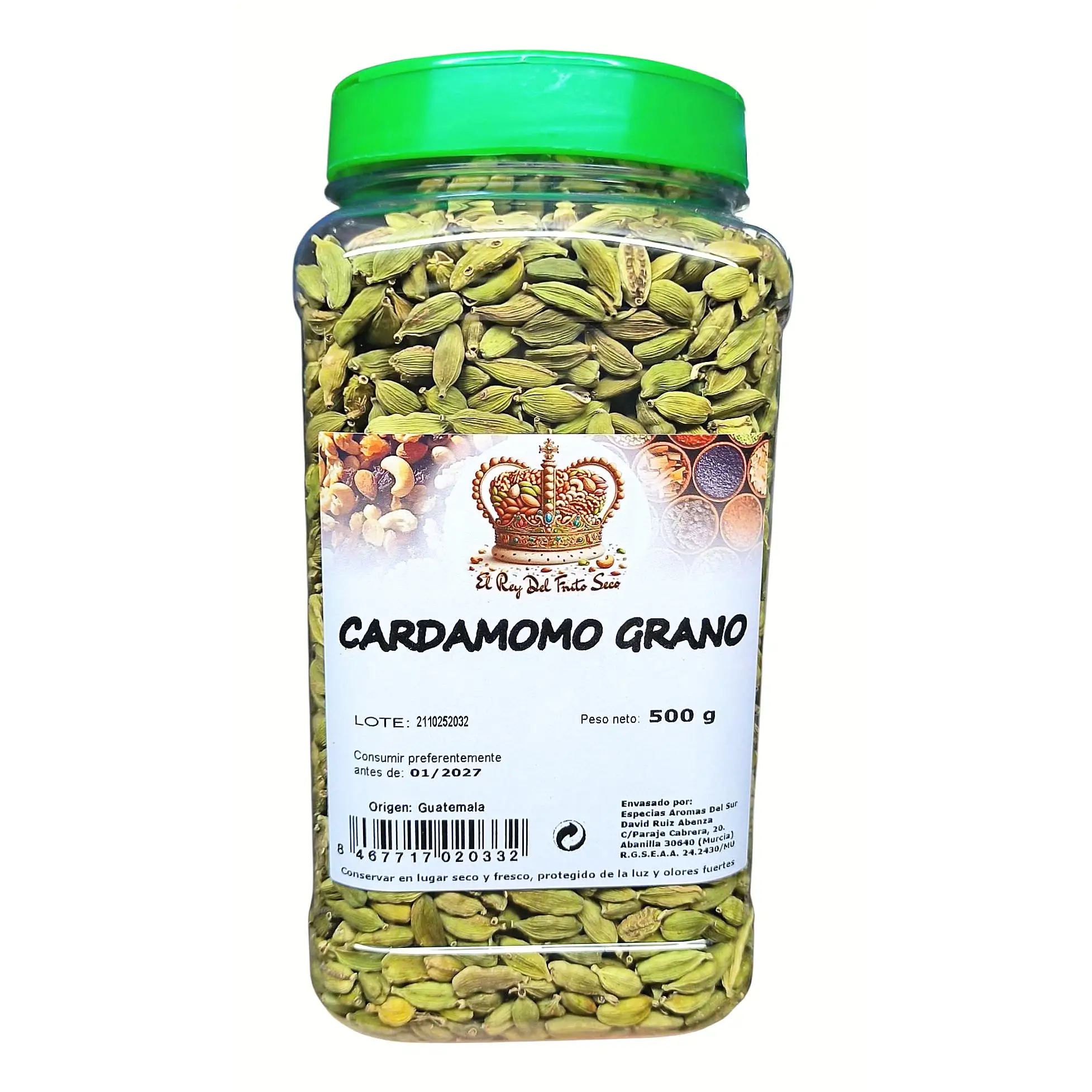 Cardamomo en Grano 500 gr  - El Rey del Fruto Seco