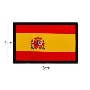 parches tela bordados bandera  bandera ESPAÑA. medidas 8x5 cm