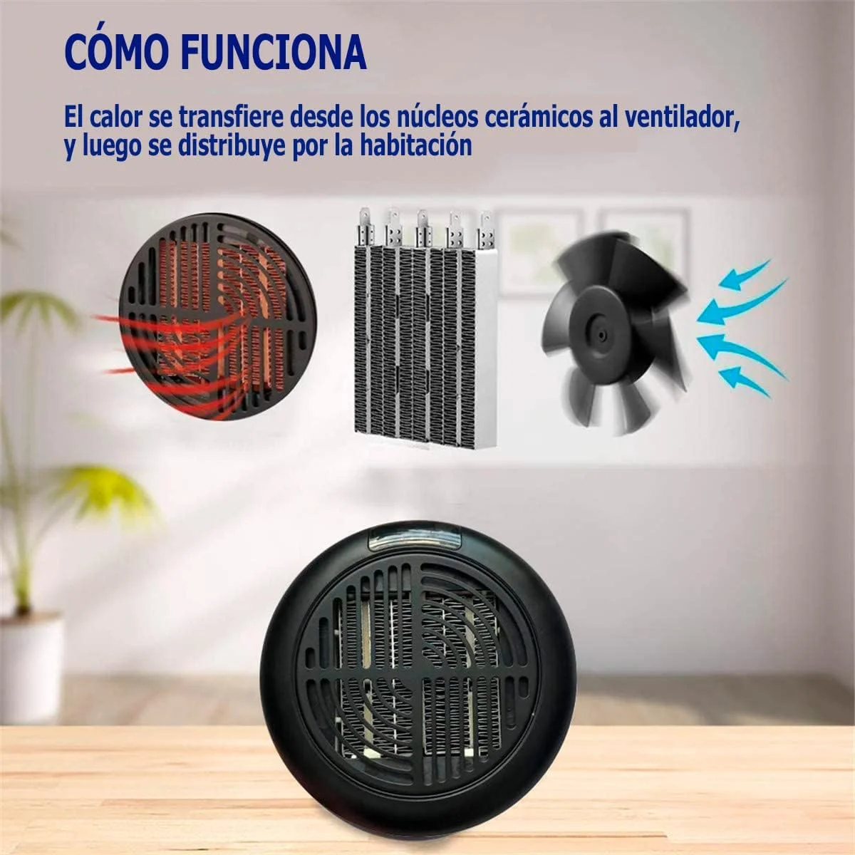 Low consumption portable heater |   Power 900w |   Fast heating with adjustable temperature |   Ideal for bathroom, home, office or caravan |   Includes programmable timer