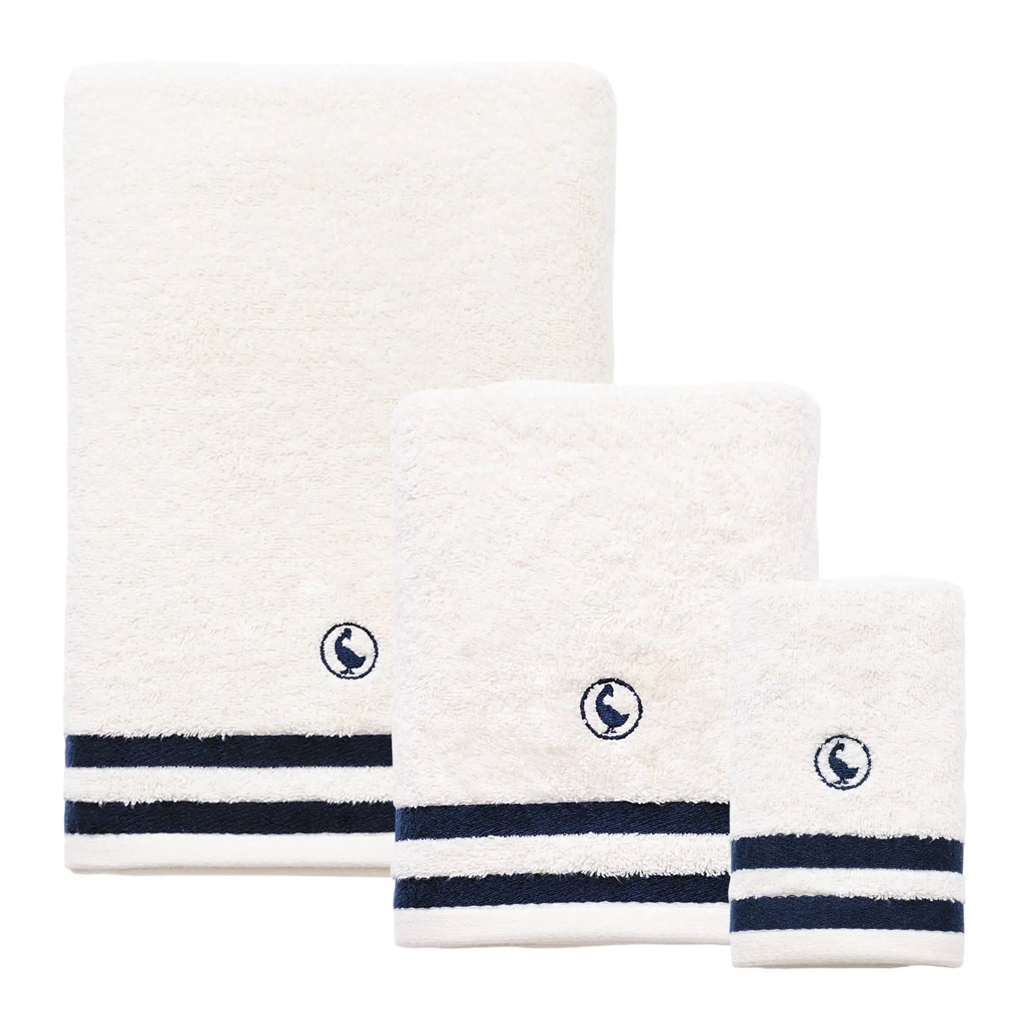 Set de Toallas de Baño 100% Algodón 500GSM Blanco El Ganso - (Cara 30x50cm + Manos 50x90cm + Ducha 70x140cm)