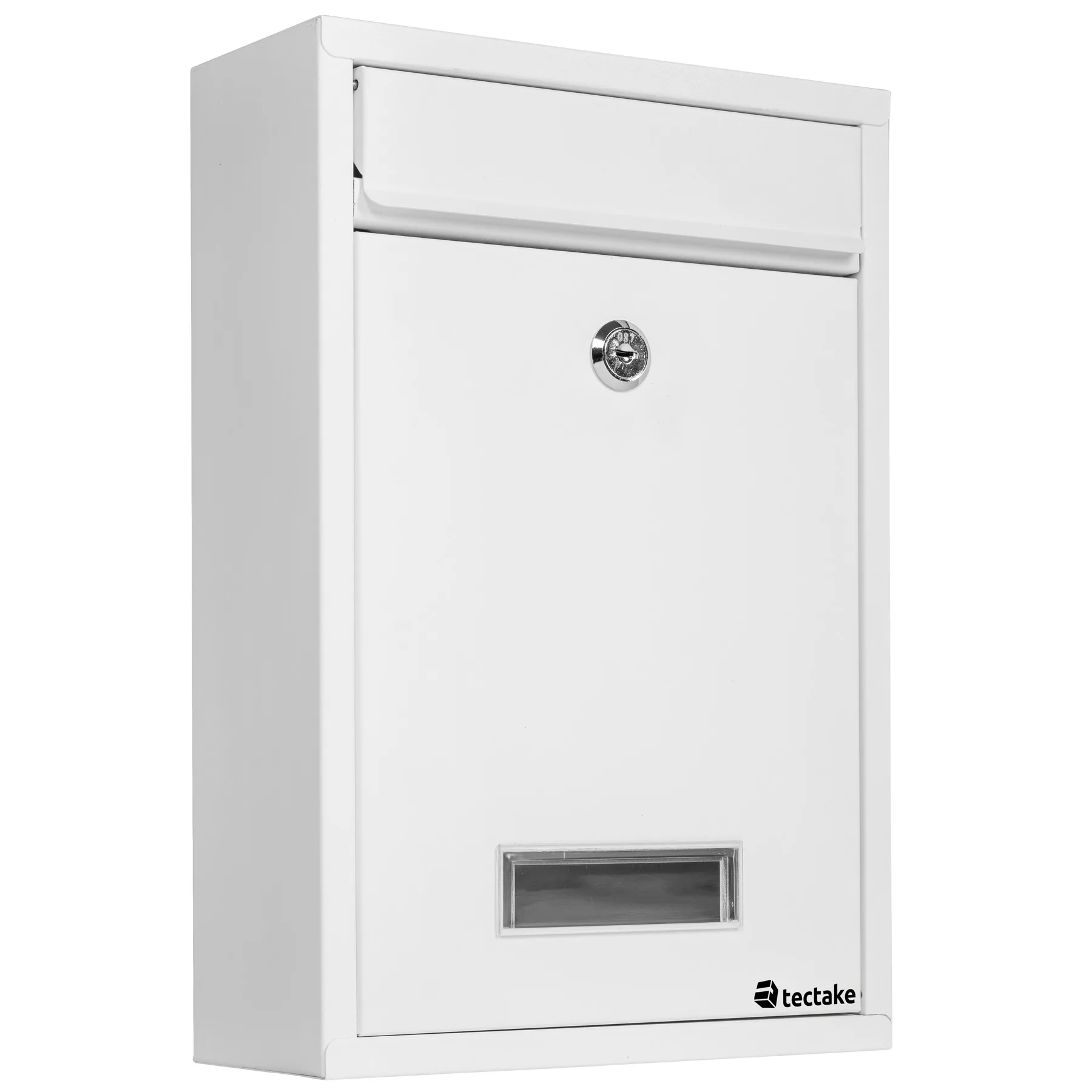 Tectake-Edwin Mailbox | Powder coated steel mailbox | Front with nameplate | Possibility to install several mailboxes together