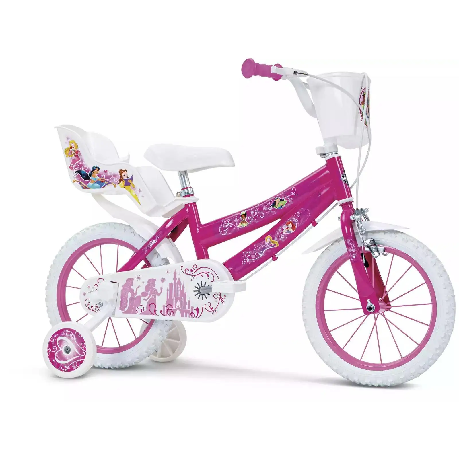 Toimsa Bicicleta Infantil Toimsa 14" Princesas Disney - Con Ruedines y Cesta (14643)