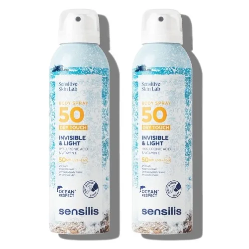 Sensilis Protector Solar Duplo Spray Corporal Dry Touch Invisible SPF50+ 2x200 ml