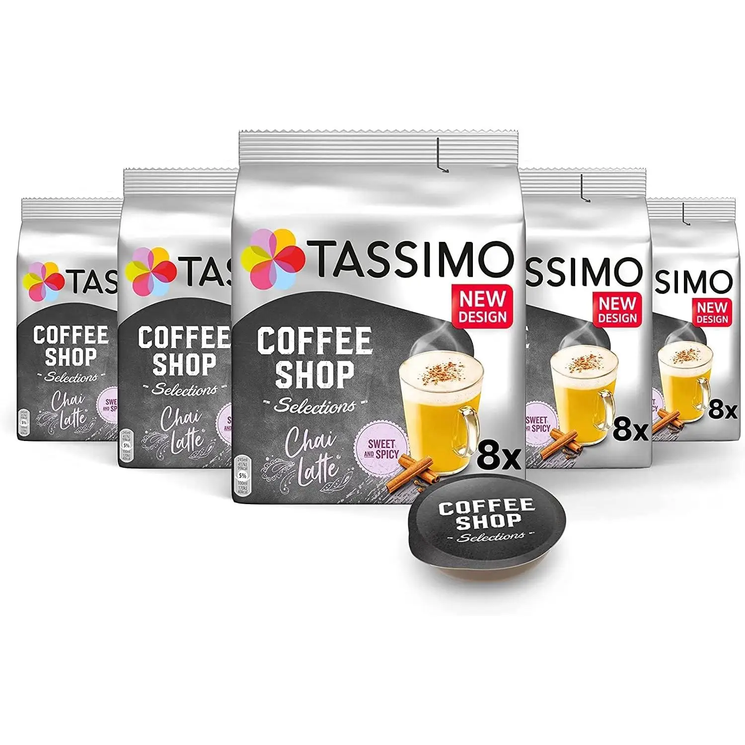 Tassimo Coffee Shop tea Chai Latte 40 capsules: Discover the softness of the tea Chai Latte de Tassimo, perfect to enjoy at any time of the day.