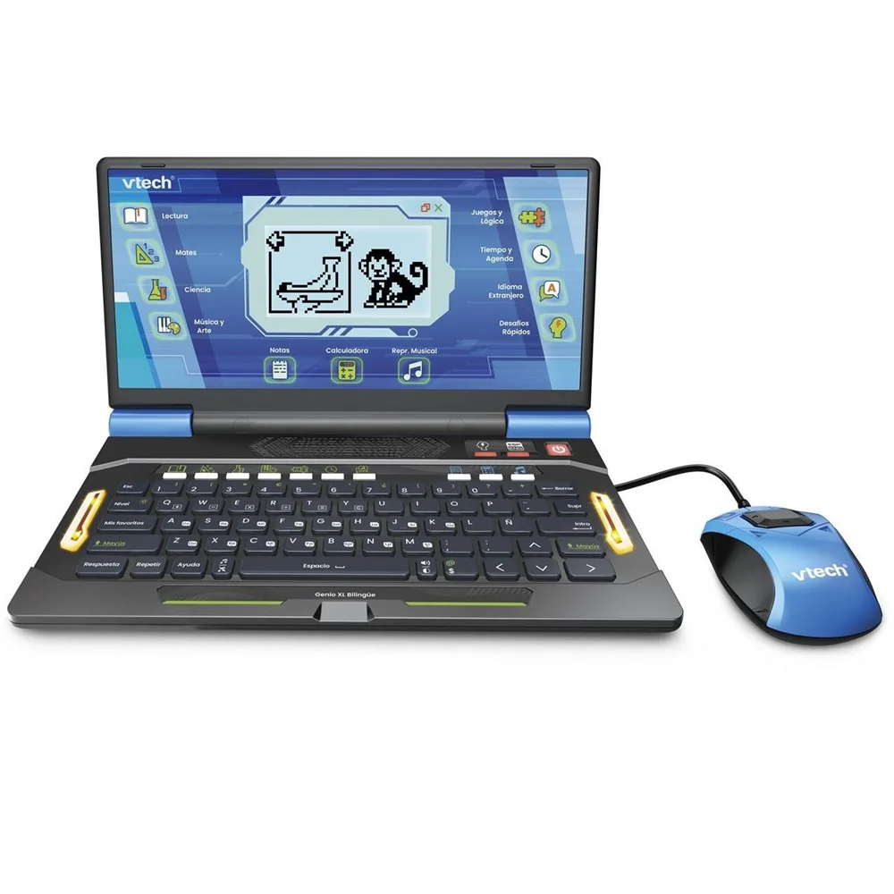 Ordenador interactivo bilingüe Genio XL con más de 80 actividades. 38x6,7x30,6 cm (Vtech 80-581247)