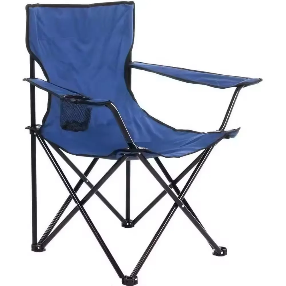 Silla Plegable de Camping de Acero con funda incluida, 50x50x80cm, Silla de Acampada Plegable, Ideal para Camping o Pesca, Estructura de Acero Resistente y Asiento de Lona Impermeable