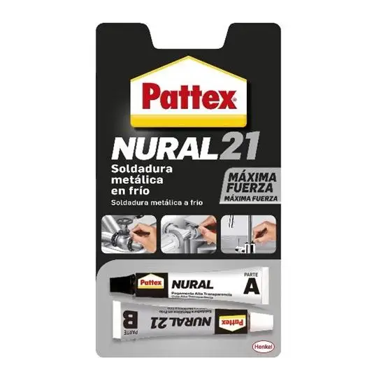Adhesivo NURAL 21 Soldadura Metálica en Frío Máxima Fuerza 22ml Pattex