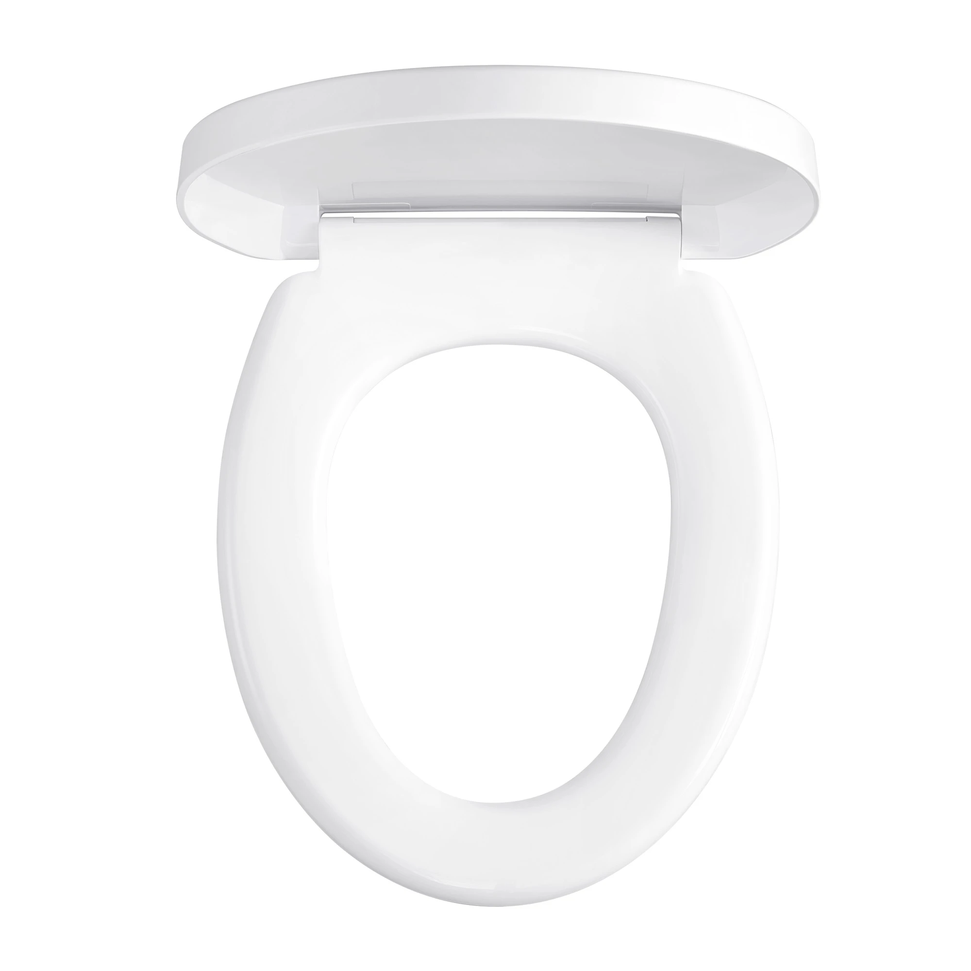 SONGMICS Tapa de WC en Forma de O, Cierre Suave, Asa, Extraíble con Clip, Tapa de Inodoro Universal, Montaje Fácil, Asiento de Plástico PP, Carga 300 kg, Blanco