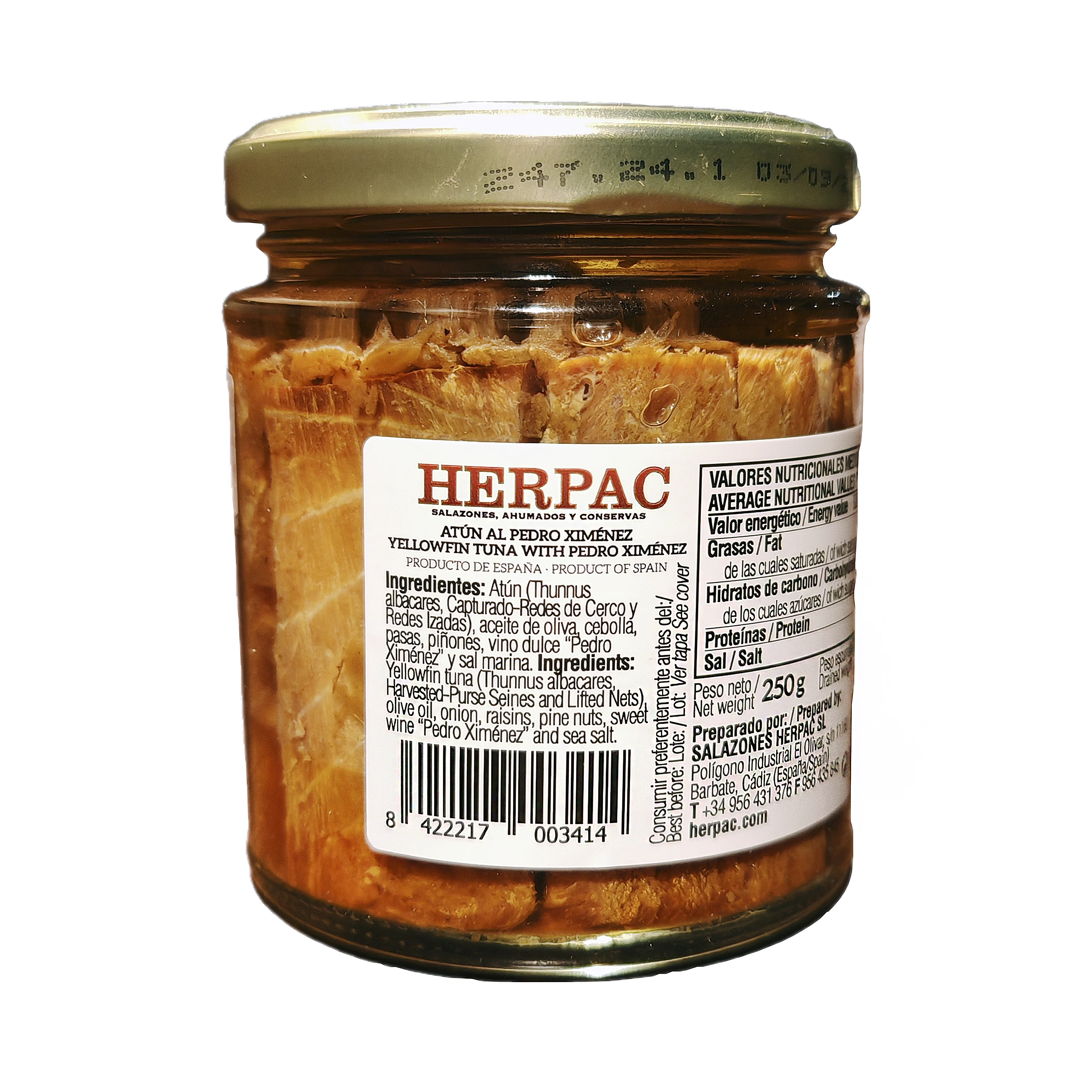 Salazones herpac ximénez pedal tuna (pack of 2 units)