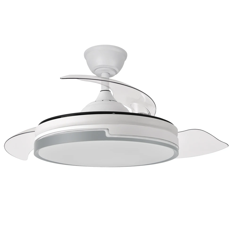 Papyrus-factory fan papyrus 59w White 3 blades drop-down 107d 5960lm 3000-4000-6000k remote timer memory-open 2025