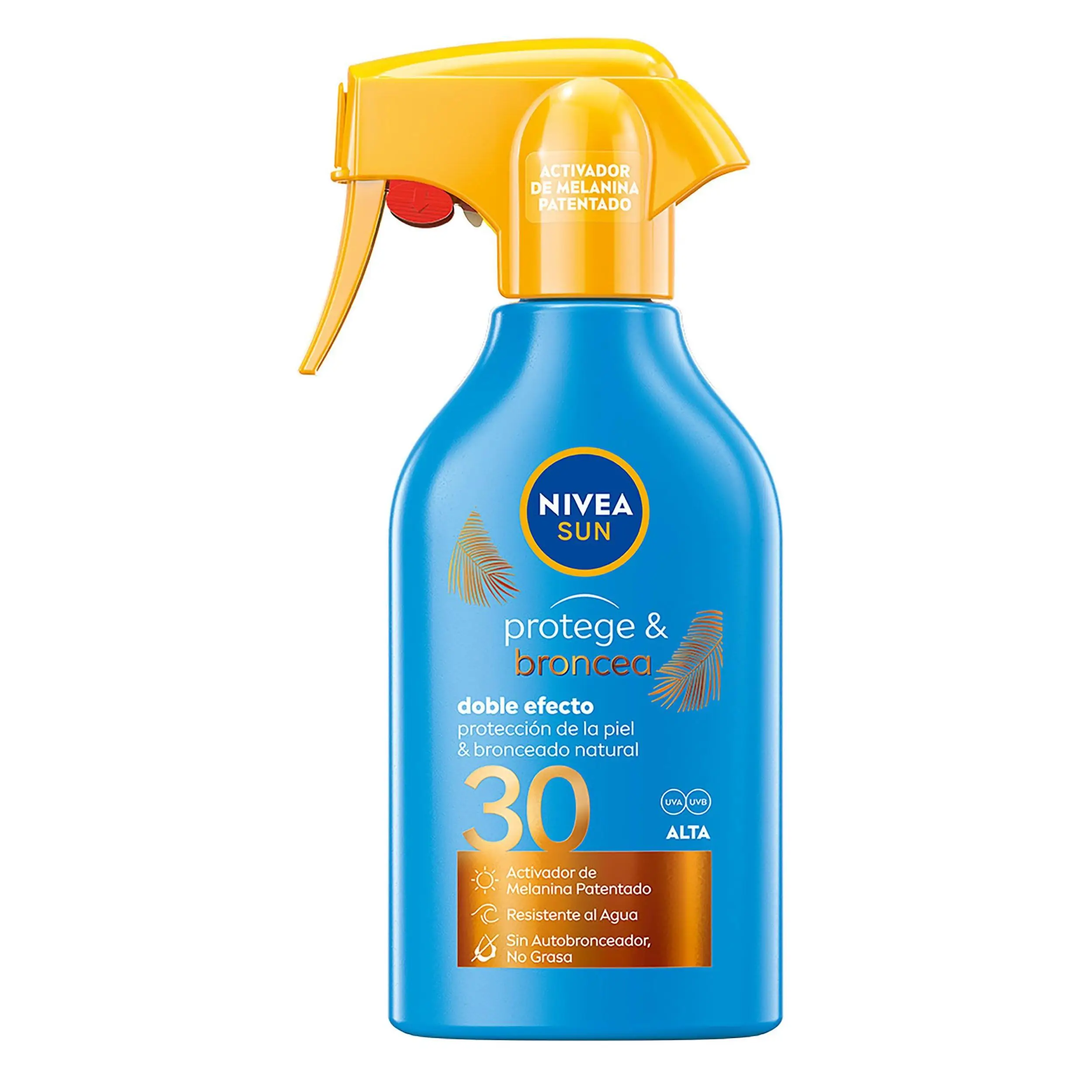 NIVEA Sun Protege & Broncea Spray SPF 30 doble efecto estimula el bronceado natural de la piel 270 ml