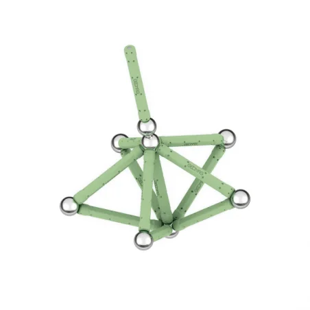 Geomag Glow Recycled 25 pcs magnetic building blocks set for kids with magnetic rods and steel spheres, perfect for creating 3D models and enhancing creativity through play. #2