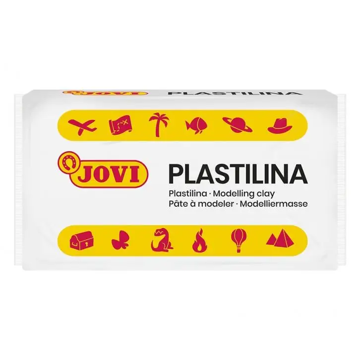 Jovi caja de 30 pastilla de plastilinas 50gr - pasta vegetal - no se seca - sin gluten - inocua - facil de moldear - ideal para figuras voluminosas - color blanco