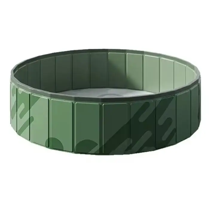 Petic - Φ120cm x 30cm - Piscina plegable para mascotas, bañera para perros, piscina plegable para interiores y exteriores con orificios de instalación y drenaje rápidos