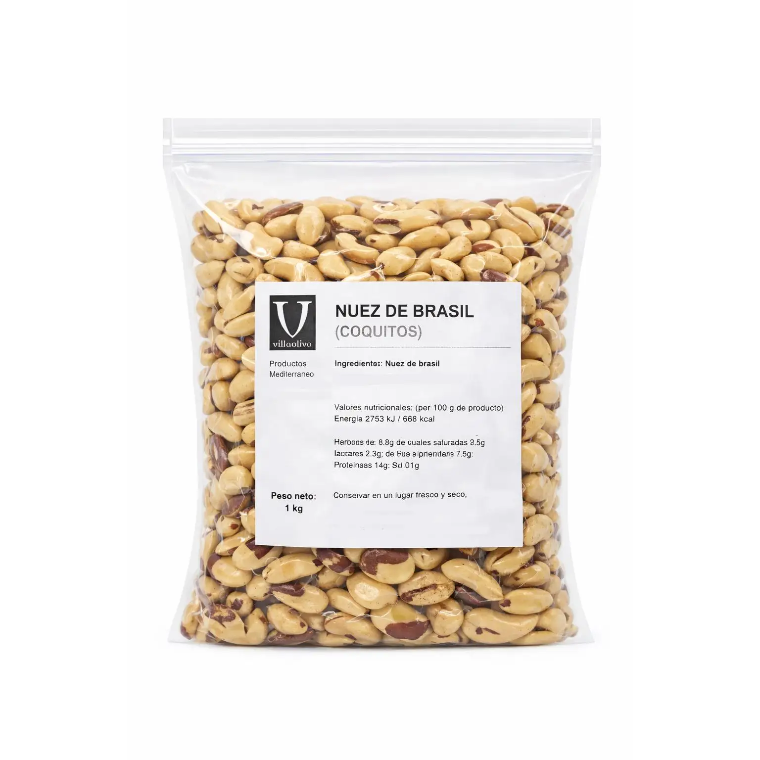 Noce Brasiliana 1 Kg Villaolivo | Noci Gourmet | Grandi E Cremose | Snack Naturale Premium-image