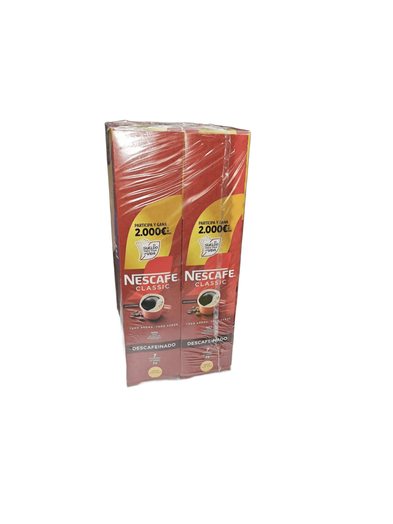 Nescafé classic soluble decaffeinated, 100 sachets 2gr