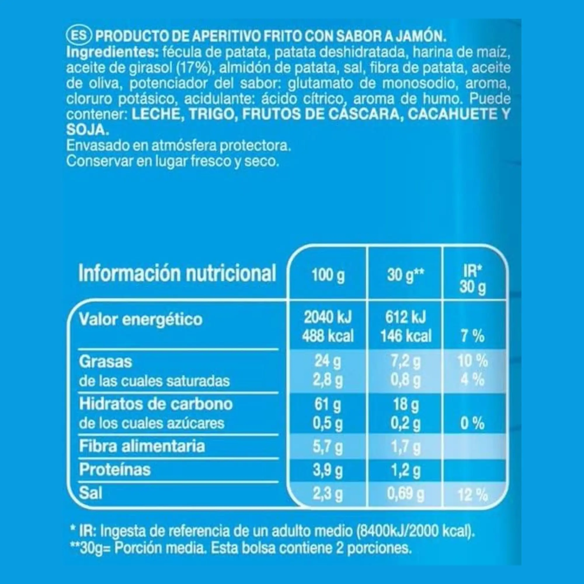 Grefusa papadelta snack ham flavor pack – pack of 8 individual bags of triangular potatoes – crispy snack – ideal for snacking – bag 73g x 8